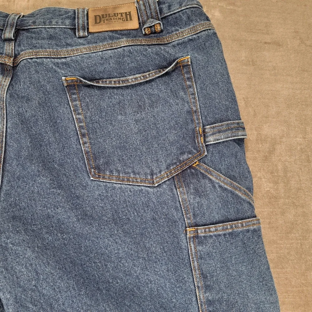 Duluth Trading Ball Flex Denim Carpenter Jeans Blue Jeans‎ Mens Size 40x30